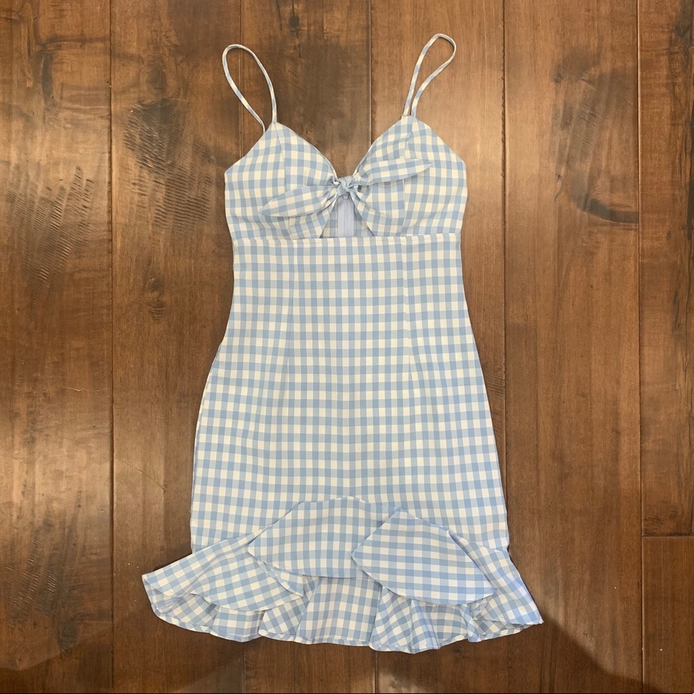 FOREVER 21 Blue Gingham Mini Dress